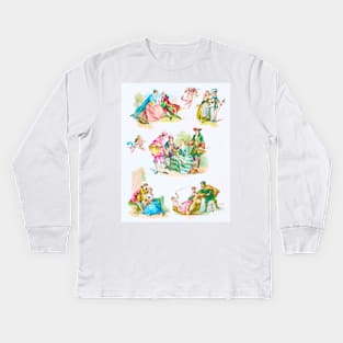 French country scene Kids Long Sleeve T-Shirt